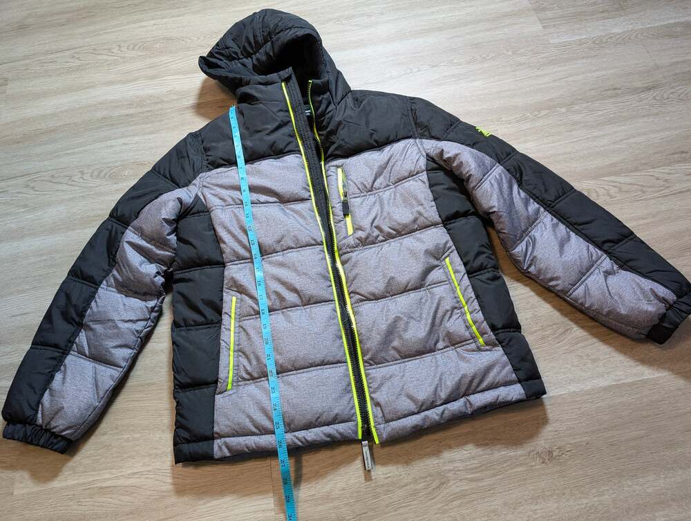 ZeroXposur Boys Gray Size XL 18/20 Heavyweight Puffer Winter Jacket Coat Hooded
